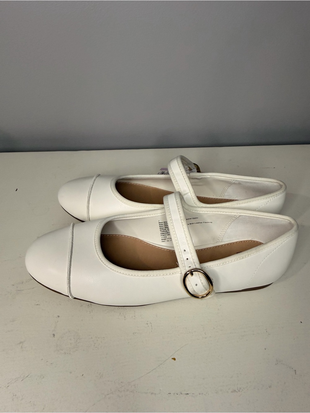 wild fable White Mary Jane Flats with Gold Buckle - Picture 5 of 5